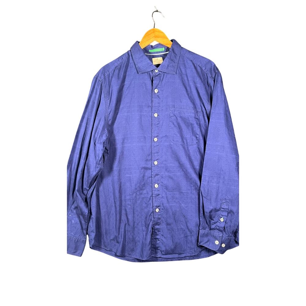 Tommy Bahama Dark Blue Long Sleeve Button XL